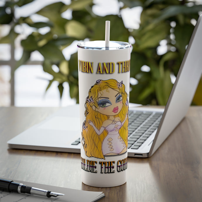 Goldie The Goddess Tumbler with Straw